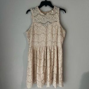 Beige Lace Dress